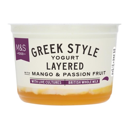 M&S Greek Style Yogurt Layered with Mango & Passion Fruit