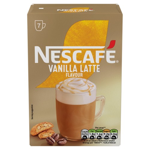 Nescafe Vanilla Latte Instant Coffee 7 Sachets
