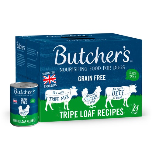 Butcher's Tripe Loaf Recipes Dog Food Tins
