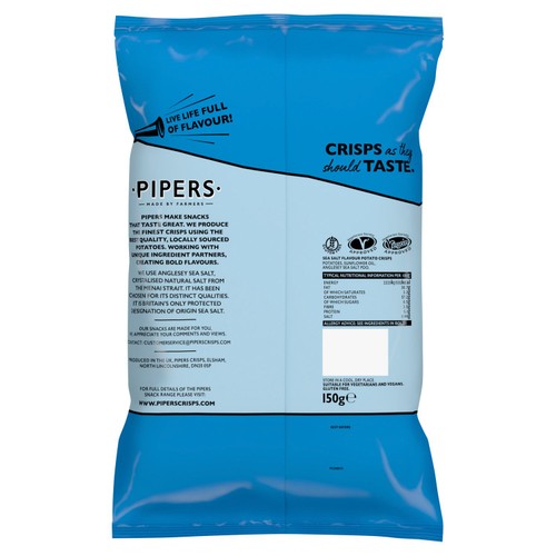 Pipers Anglesey Sea Salt Sharing Bag Crisps