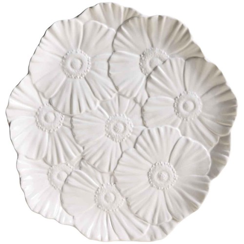 M&S Floral Platter, White