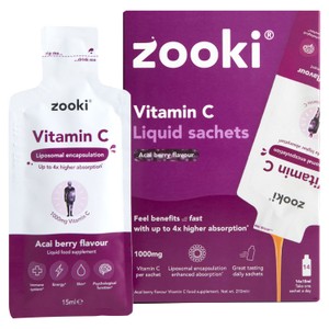 Zooki Liposomal Vitamin C 1,000mg, Citrus Orange Sachets