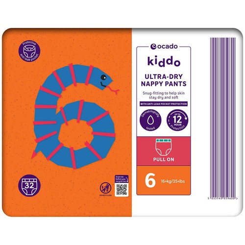 Ocado Kiddo Ultra-Dry Nappy Pants Size 6 (16kg+)