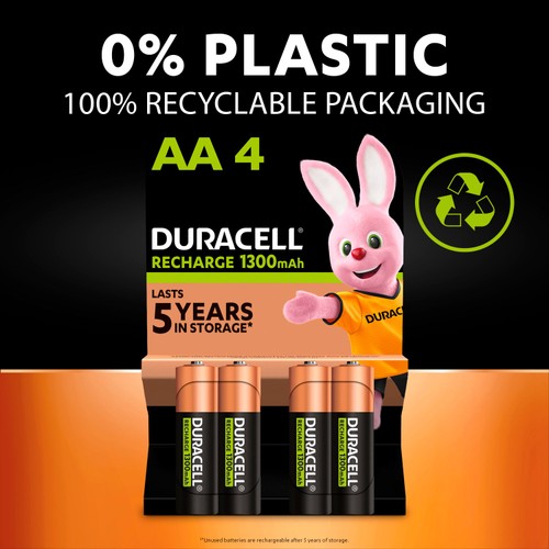 Duracell Recharge Plus AA Rechargeable Batteries