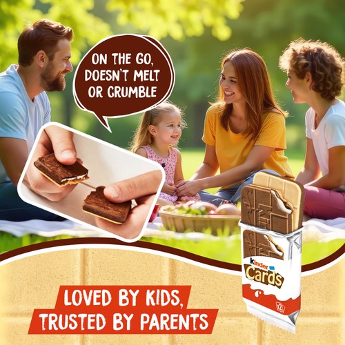 Kinder Cards Cocoa & Milk Biscuits Wafers Multipack