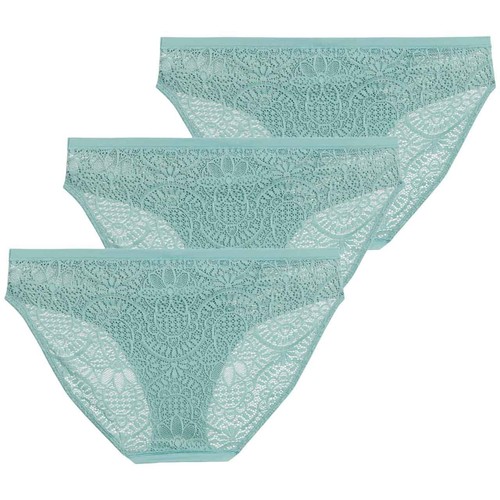 M&S Womens, High Leg Knickers, 8, Teal