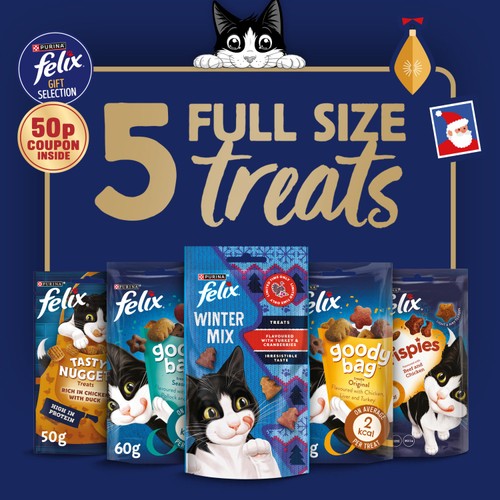 FELIX Cat Treats Christmas Gift Box 275g
