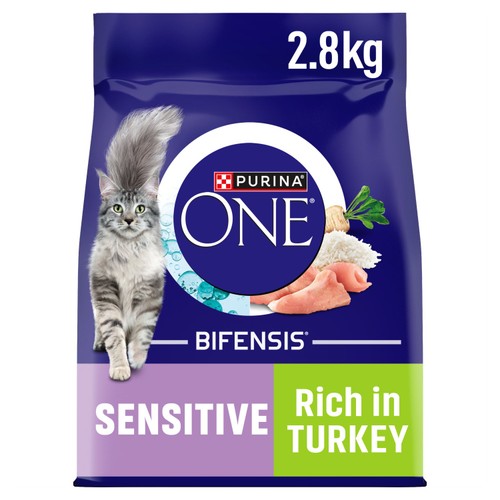 Purina ONE Sensitive Dry Cat Food Turkey and Rice