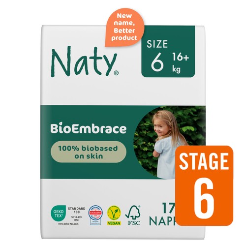 Naty BioEmbrace Nappies Size 6 (16kg+)