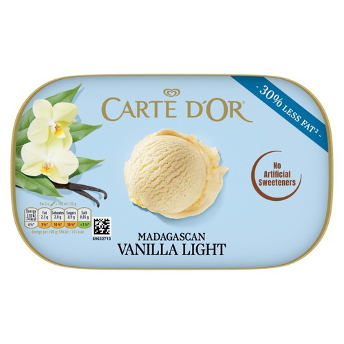 Carte D'Or Madagascan Vanilla Light Ice Cream Tub