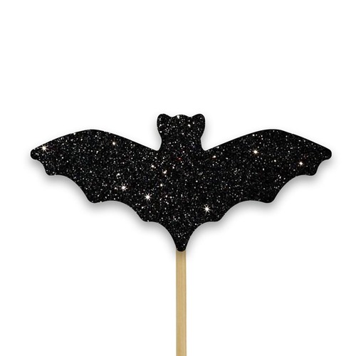 Halloween Glitter Bat Cupcake Toppers