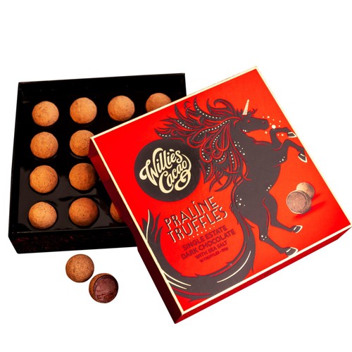 Willie's Cacao Dark Chocolate Praline Truffles Gift Box