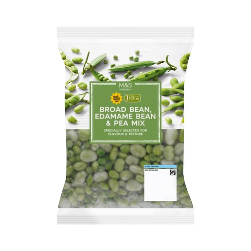 M&S Broad Bean Edamame Bean & Pea Mix Frozen - Ocado