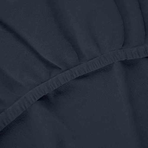 M&S Pure Brushed Cotton Fitted Sheet, Super King, Midnight Navy