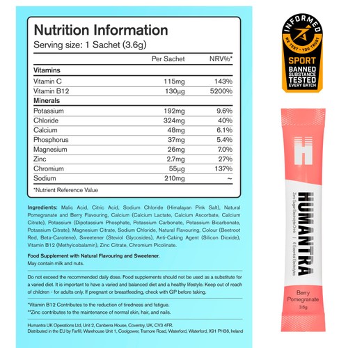 Humantra Berry Pomegranate Electrolyte Powder