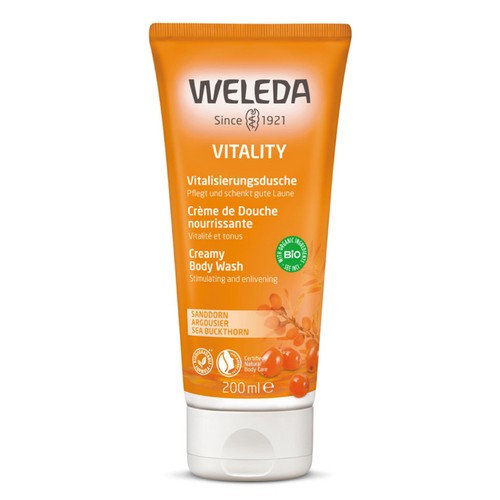 Weleda Natural Sea Buckthorn Creamy Body Wash, Vegan
