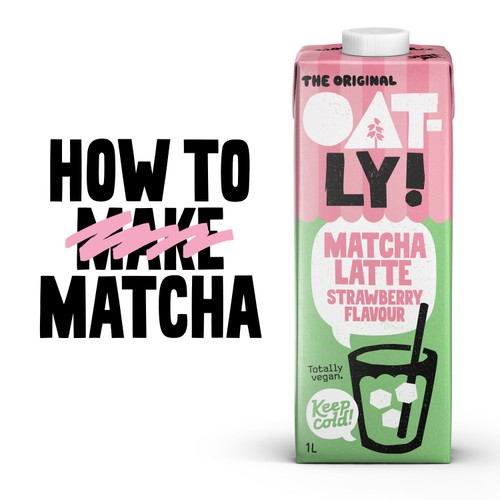 Oatly Strawberry Matcha Latte