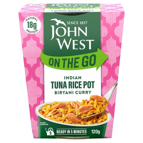 John West On The Go Indian Biryani Curry Tuna Rice Pot