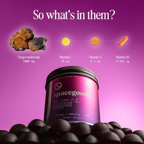Spacegoods Immunity Chaga Mushroom Star Gummies
