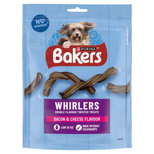 Bakers Whirlers Bacon & Cheese Dog Treats