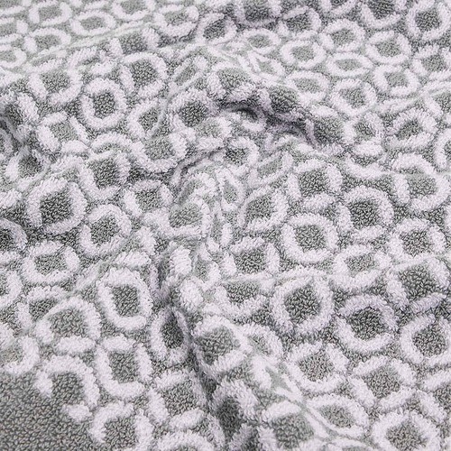 M&S Pure Cotton Repeat Link Bath Sheet, Grey