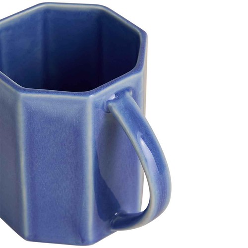 M&S Panelled Tankard Mug, Blue