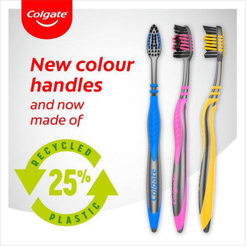 Colgate ZigZag Charcoal Medium Manual Toothbrush