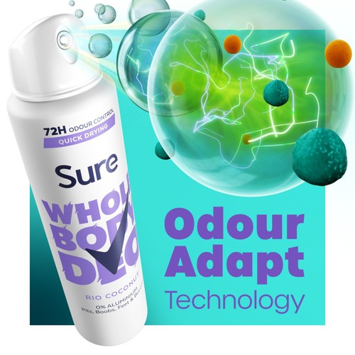 Sure Women Rio Coconut 72h Whole Body Deodorant Odour Control Spray