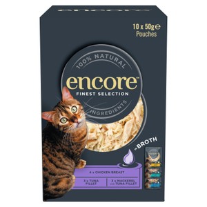 Encore Natural Wet Cat Food Multipack Fish Selection Pouches in Jelly
