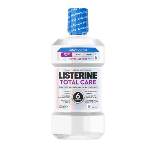 Listerine Total Care Extra Mild Mint Alcohol Free Mouthwash