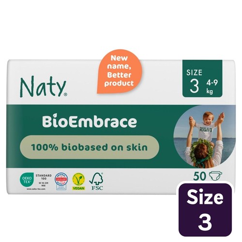 Naty BioEmbrace Big Pack Nappies Size 3 (4-9kg)