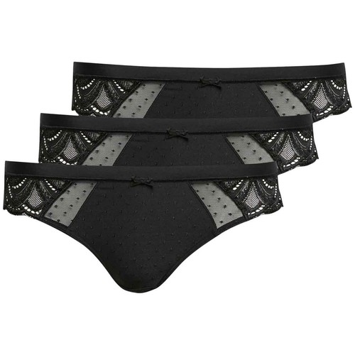 M&S Womens Amelia Lace Bikini Knickers, Size 12, Black