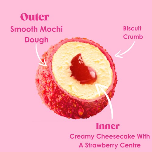 Little Moons Strawberry & Mascarpone Mochi Cheesecakes