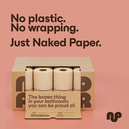 Naked Paper Unbleached Soft Extra Long Recycled Toilet Paper