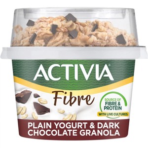 Activia Fibre Natural Yoghurt & Dark Chocolate Granola Pot with Spoon