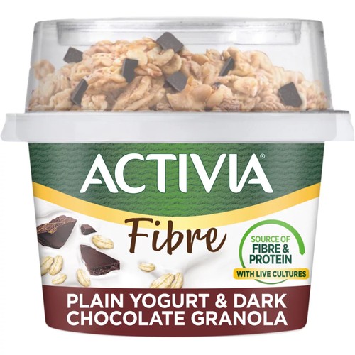 Activia Fibre Natural Yoghurt & Dark Chocolate Granola Pot with Spoon