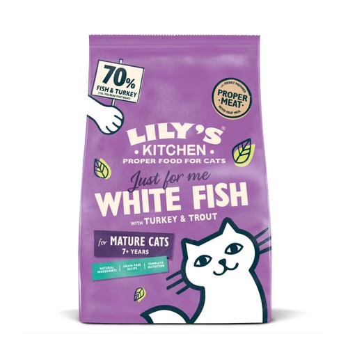 Lily's Kitchen Cat White Fish &Turkey Senior Recipe Dry Food