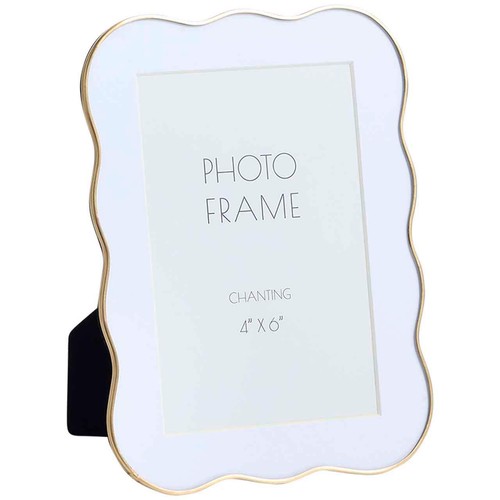 M&S Metal Wiggle Photo Frame 4x6 inch, One Size, Gold