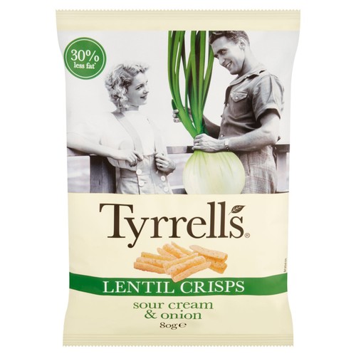 Tyrrells Lentil Sharing Crisps Sour Cream & Onion