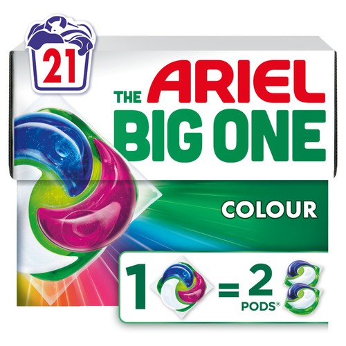 Ariel Big One Laundry Detergent Pods 21w Colour