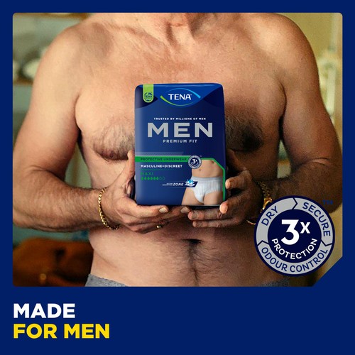 Tena for Men Premium Fit Incontinence Pants Medium