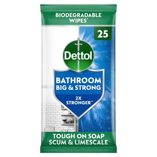 Dettol Big & Strong Limescale Bathroom Cleaning Wipes