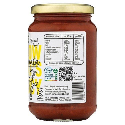 Realfoods Organic Arrabbiata Sauce