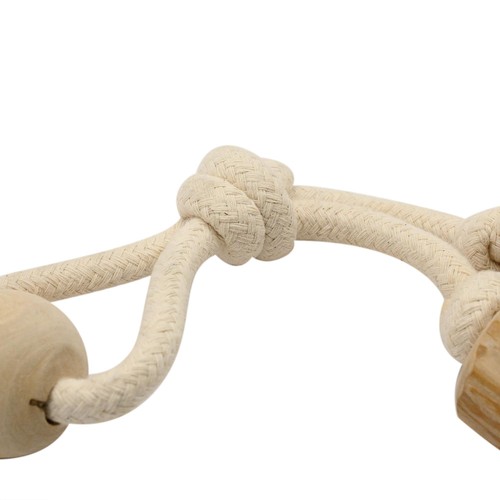 Elkwood Double Coffee Wood Rope Toy