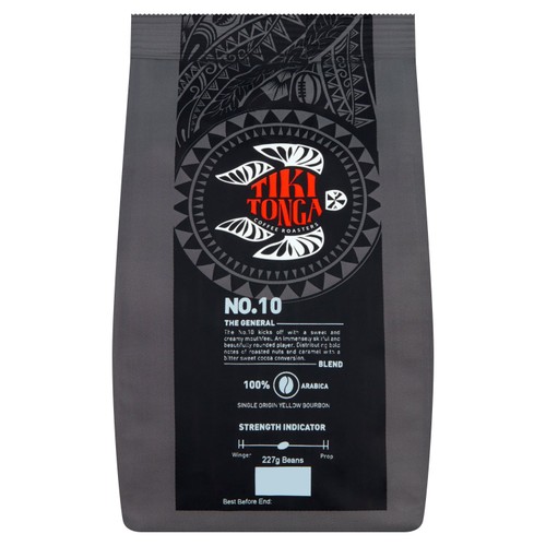 Tiki Tonga Blend No.10 Whole Coffee Beans, 227g Tiki Tonga Blend No.10 Whole Coffee Beans, 227g