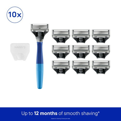 Harry's Razor and 10 Blades Indigo Set