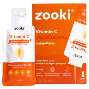 Zooki Liposomal Vitamin C 1,000mg, Citrus Orange Sachets