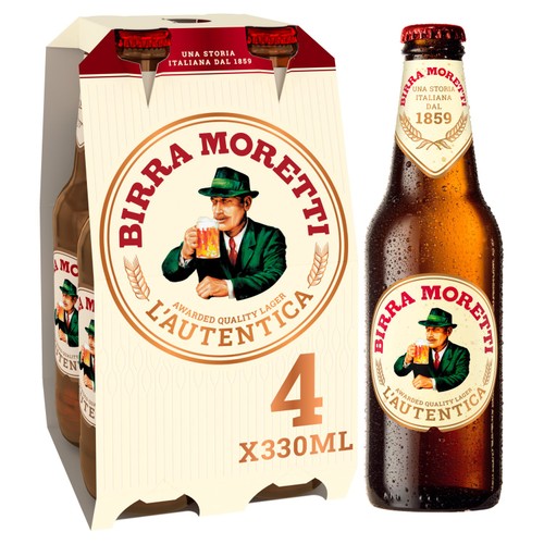 Birra Moretti Lager Beer Bottles