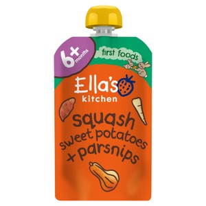 Ella's Kitchen Organic Squash, Sweet Potato + Parsnip Baby Food Pouch 4+ Months 120g