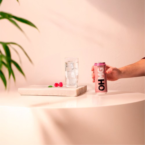 OHMG Raspberry sparkling magnesium water